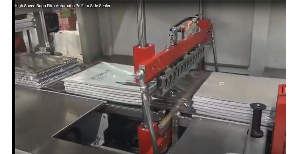 HIGH SPEED BOPP FILM AUTOMATIC SIDE SHRINK SEALING MACHINE VIDEO